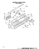 CONTROL PANEL Diagram and Parts List for RS670PXK3  Whirlpool Range