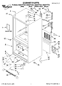 CABINET PARTS Diagram and Parts List for GB2SHTXTB00  Whirlpool Refrigerator