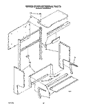 UPPER OVEN EXTERNAL Diagram and Parts List for SE950PERW8  Whirlpool Range