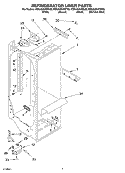 REFRIGERATOR LINER PARTS Diagram and Parts List for KSRA22KKBT02  KitchenAid Refrigerator