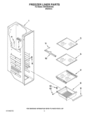 FREEZER LINER PARTS Diagram and Parts List for WSF26D2EXS02  Whirlpool Refrigerator