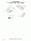 LATCH PARTS Diagram and Parts List for RMC305PVB00  Whirlpool Microwave Oven Combo