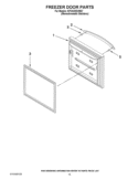 FREEZER DOOR PARTS Diagram and Parts List for KFCS22EVMS7  KitchenAid Refrigerator