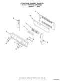 CONTROL PANEL PARTS Diagram and Parts List for KERS208XBL2  KitchenAid Range