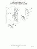 CONTROL PANEL PARTS Diagram and Parts List for KCMS1555SBL1  KitchenAid Microwave