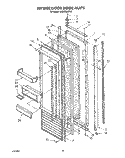 REFRIGERATOR DOOR, LIT/OPTIONAL Diagram and Parts List for 4KSRF36DTX1  KitchenAid Refrigerator