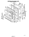 REFRIGERATOR DOOR Diagram and Parts List for ET22MKXLWR0  Whirlpool Refrigerator