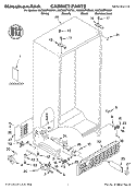 CABINET PARTS Diagram and Parts List for KSCS25FKSS01  KitchenAid Refrigerator
