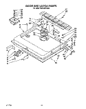 DOOR AND LATCH Diagram and Parts List for KUDJ23HYWH0  KitchenAid Dishwasher
