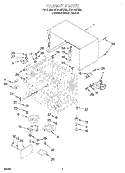 CABINET, LITERATURE Diagram and Parts List for MT8116XEQ2  Whirlpool Microwave