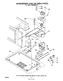 MAGNETRON AND AIR FLOW Diagram and Parts List for MW8300XP0  Whirlpool Microwave