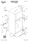 CABINET, LITERATURE Diagram and Parts List for 5GR9SHKXLQ00  Whirlpool Refrigerator
