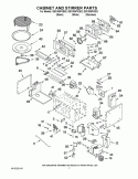 CABINET AND STIRRER PARTS Diagram and Parts List for GSC309PVS02  Whirlpool Microwave Oven Combo