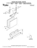 DOOR AND PANEL PARTS Diagram and Parts List for DU1055XTVB0  Whirlpool Dishwasher