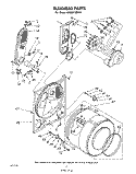 BULKHEAD Diagram and Parts List for LG5801XMW1  Whirlpool Dryer