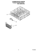 LOWER RACK PARTS Diagram and Parts List for IUD8000RS8  Whirlpool Dishwasher