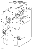 ICEMAKER PARTS Diagram and Parts List for ET1FHTXMQ02  Whirlpool Refrigerator