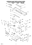 INTERIOR AND VENTILATION PARTS Diagram and Parts List for YKHMS147HWH2  KitchenAid Microwave