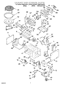 CABINET AND STIRRER Diagram and Parts List for KEMS378GWH3  KitchenAid Microwave Oven Combo