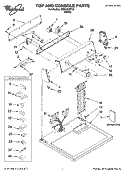 TOP AND CONSOLE PARTS Diagram and Parts List for EGD4400TQ0  Estate Dryer
