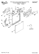 Part Location Diagram of 8051475 Whirlpool CONSOLE