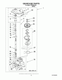 GEARCASE PARTS Diagram and Parts List for RTW4305VQ2  Roper Washer