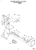 FREEZER INTERIOR Diagram and Parts List for 6ED22ZRXBW00  Whirlpool Refrigerator