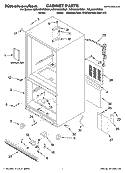 CABINET PARTS Diagram and Parts List for KBLA22KRSS01  KitchenAid Refrigerator