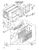 CABINET Diagram and Parts List for CAW18B2A1  Whirlpool Air Conditioner