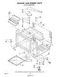 CABINET AND STIRRER , LITERATURE Diagram and Parts List for RM988PXPW1  Whirlpool Microwave Oven Combo