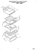 REFRIGERATOR SHELF Diagram and Parts List for TS22AWXBN01  Whirlpool Refrigerator