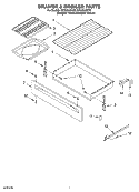 DRAWER & BROILER Diagram and Parts List for SF369LEKQ0  Whirlpool Range