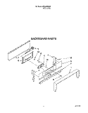 BACKGUARD Diagram and Parts List for SF330PEWN5  Whirlpool Range