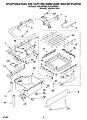 EVAPORATOR, ICE CUTTER GRID AND WATER PARTS Diagram and Parts List for KUIV18NNMS4  KitchenAid Ice Maker