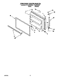 FREEZER DOOR Diagram and Parts List for TT18AKXDW00  Estate Refrigerator
