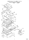 REFRIGERATOR SHELF Diagram and Parts List for 4YED25DQDN02  Whirlpool Refrigerator