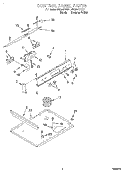 CONTROL PANEL Diagram and Parts List for RS386PXEB1  Whirlpool Range