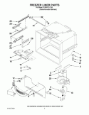 FREEZER LINER PARTS Diagram and Parts List for GX5FHTXVY05  Whirlpool Refrigerator