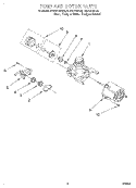 PUMP AND MOTOR Diagram and Parts List for DU810CWDB5  Whirlpool Dishwasher