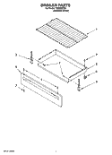 BROILER PARTS Diagram and Parts List for TGS326TD0  Estate Range