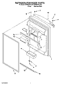 REFRIGERATOR DOOR PARTS Diagram and Parts List for 5GR2SHKXLS04  Whirlpool Refrigerator