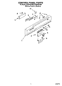 CONTROL PANEL PARTS Diagram and Parts List for KUDS01DLSS0  KitchenAid Dishwasher