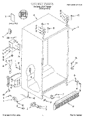 CABINET, LITERATURE Diagram and Parts List for 3XART705G00  Whirlpool Refrigerator