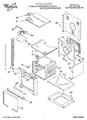 OVEN Diagram and Parts List for RBS307PDB2  Whirlpool Wall Oven