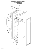 FREEZER DOOR Diagram and Parts List for 3XED5SHGKS01  Whirlpool Refrigerator