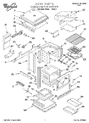 OVEN Diagram and Parts List for SB160PEEQ7  Whirlpool Wall Oven