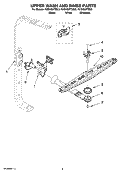 UPPER WASH AND RINSE PARTS Diagram and Parts List for KUDK03FTBL3  KitchenAid Dishwasher