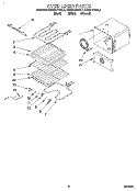 OVEN LINER Diagram and Parts List for KEBS177BWH1  KitchenAid Wall Oven