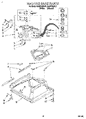 MACHINE BASE Diagram and Parts List for RAB5133DL0  Roper Washer