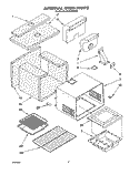 INTERNAL OVEN Diagram and Parts List for SGS395XX0  Roper Range